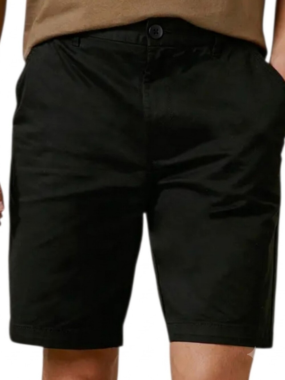 Burton Menswear London Chino Shorts Men 30 Black Flat Front